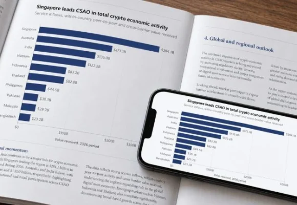 Singapore’s Crypto Activity Hits $284 Billion as Institutional Activity Jumps 94%